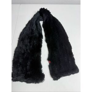 Rare Bianka Luxury Rabbit Fur Scarf Black